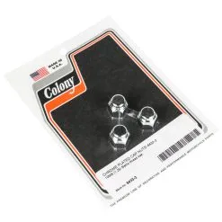 Colony #8433-3 Chrome Plated Cap Nuts 10mm 1.25 Metric Thread 3 Pack