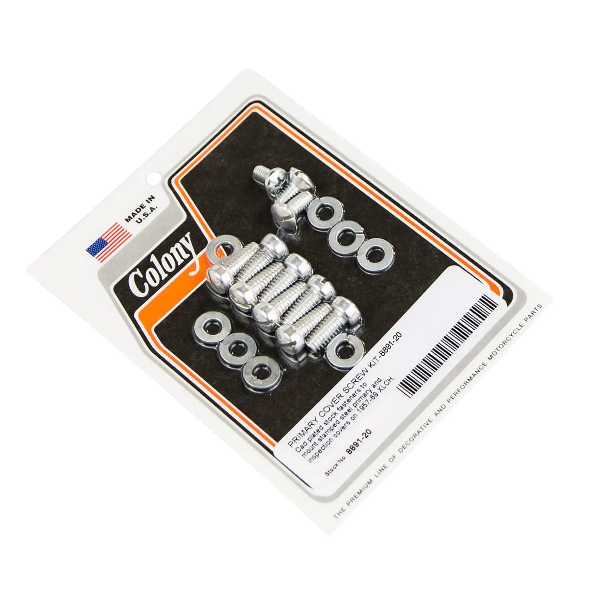 Colony #8891-20 Primary Cover Screw Kit CAD Harley XLCH 57-69
