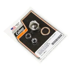 Colony #8901-4 Carburetor Bowl Lock Nut Chrome Harley 30-65 OEM 27375-29