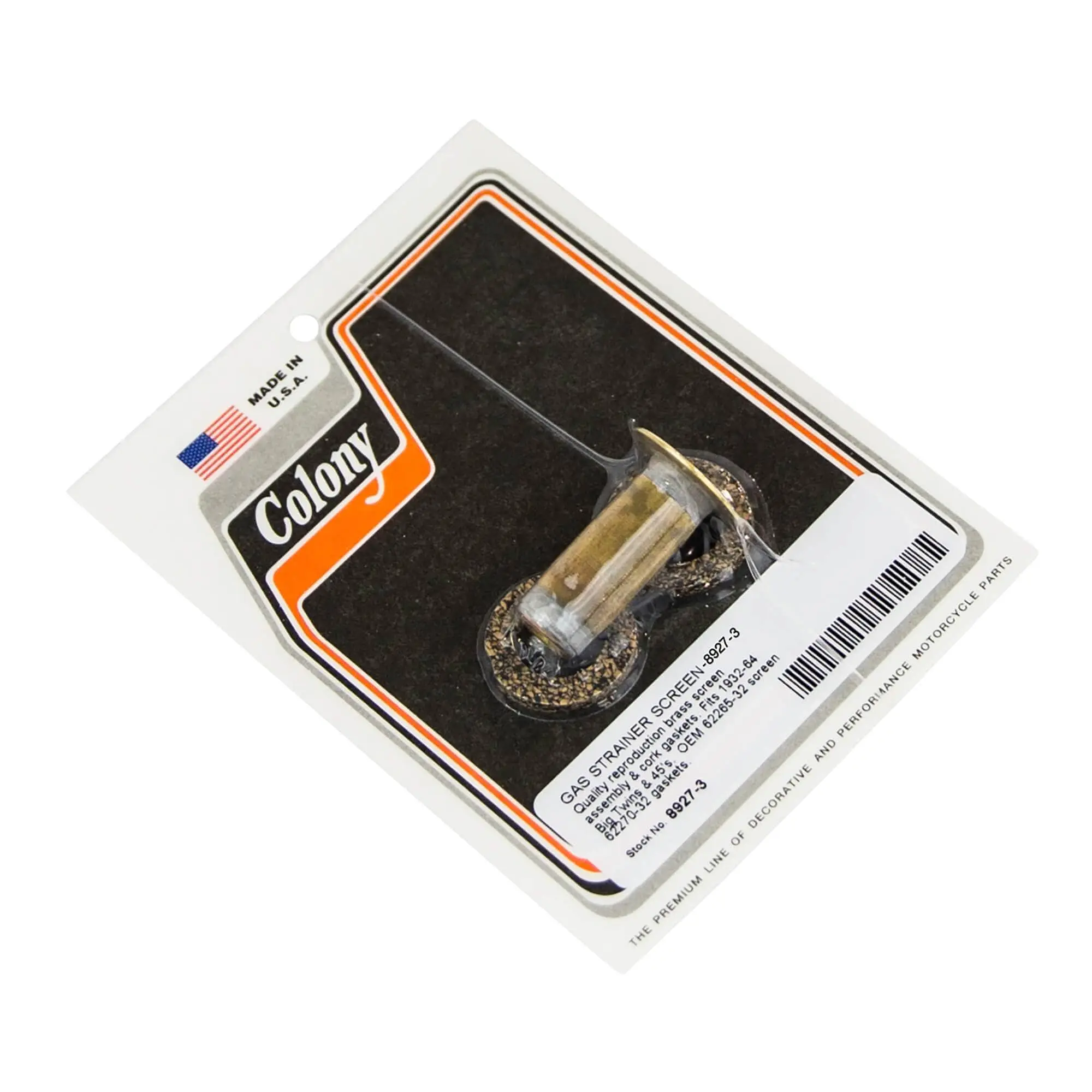 Colony #8927-3 Gas Strainer Screen Harley Big Twins 45s 32-64 OEM 62265-32