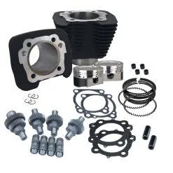 S&S Cycle Hooligan Kit - 883cc To 1200cc For 2000 - 2021 Harley-Davidson Sportster Models - Wrinkle Black