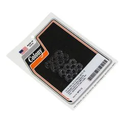 Colony #9673-12 1/4-24 Hex Nut Parkerized 6 Pack Harley Pre 1968