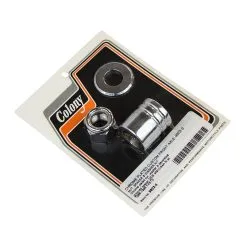 Colony #9823-3 Custom Ribbed Front Axle Nut & Spacer Kit Harley FXSTS 88-96