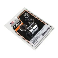 Colony #9825-4 Custom Ribbed Front Axle Nut & Spacer Kit Harley OEM 40910-84A/B