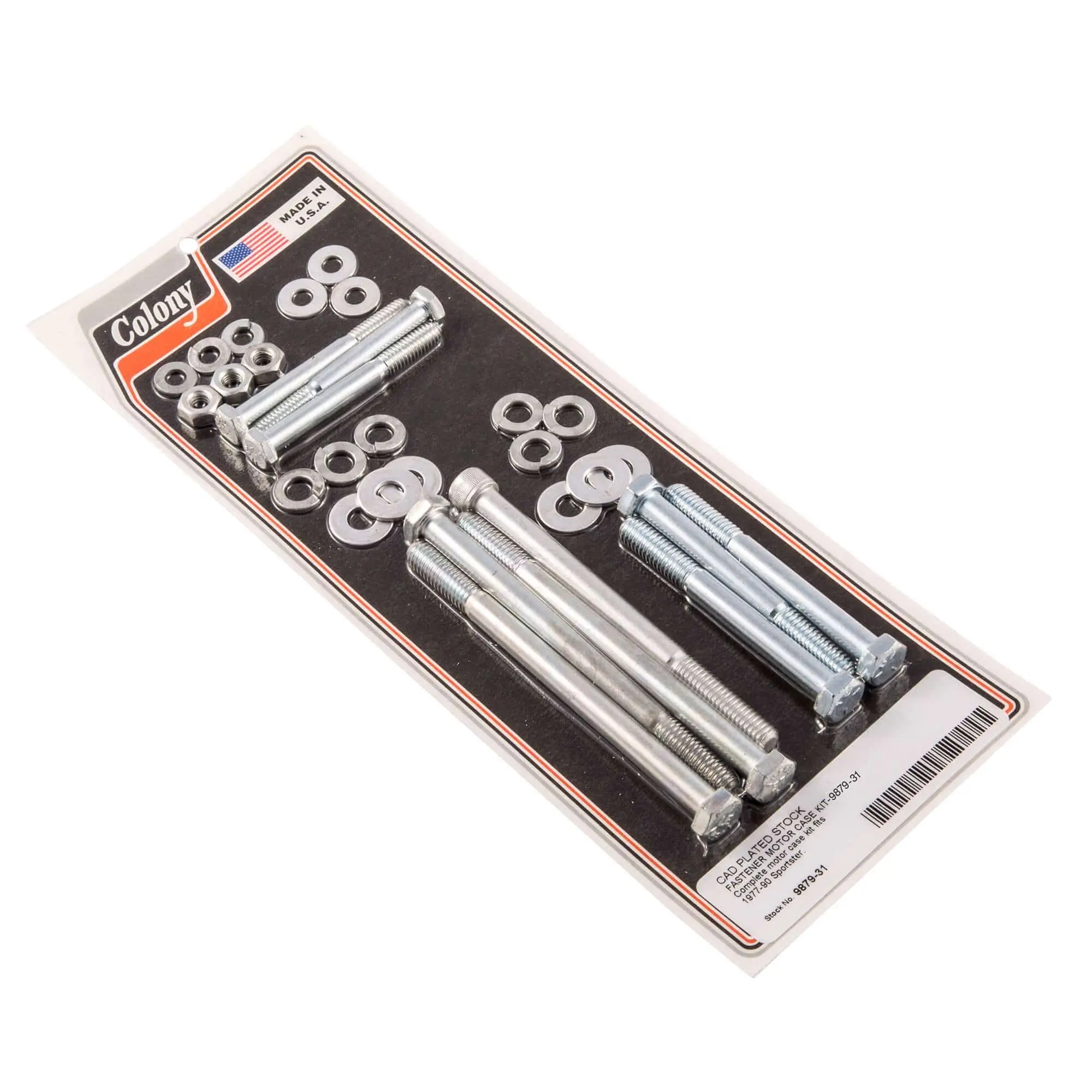 Colony #9879-31 Motor Case Fastener Kit CAD Harley Sportster XL 77-90