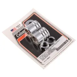 Colony #9992-5 Front Axle Nut Spacer Kit Grooved Chrome Harley FXST FXSTC FXSTB