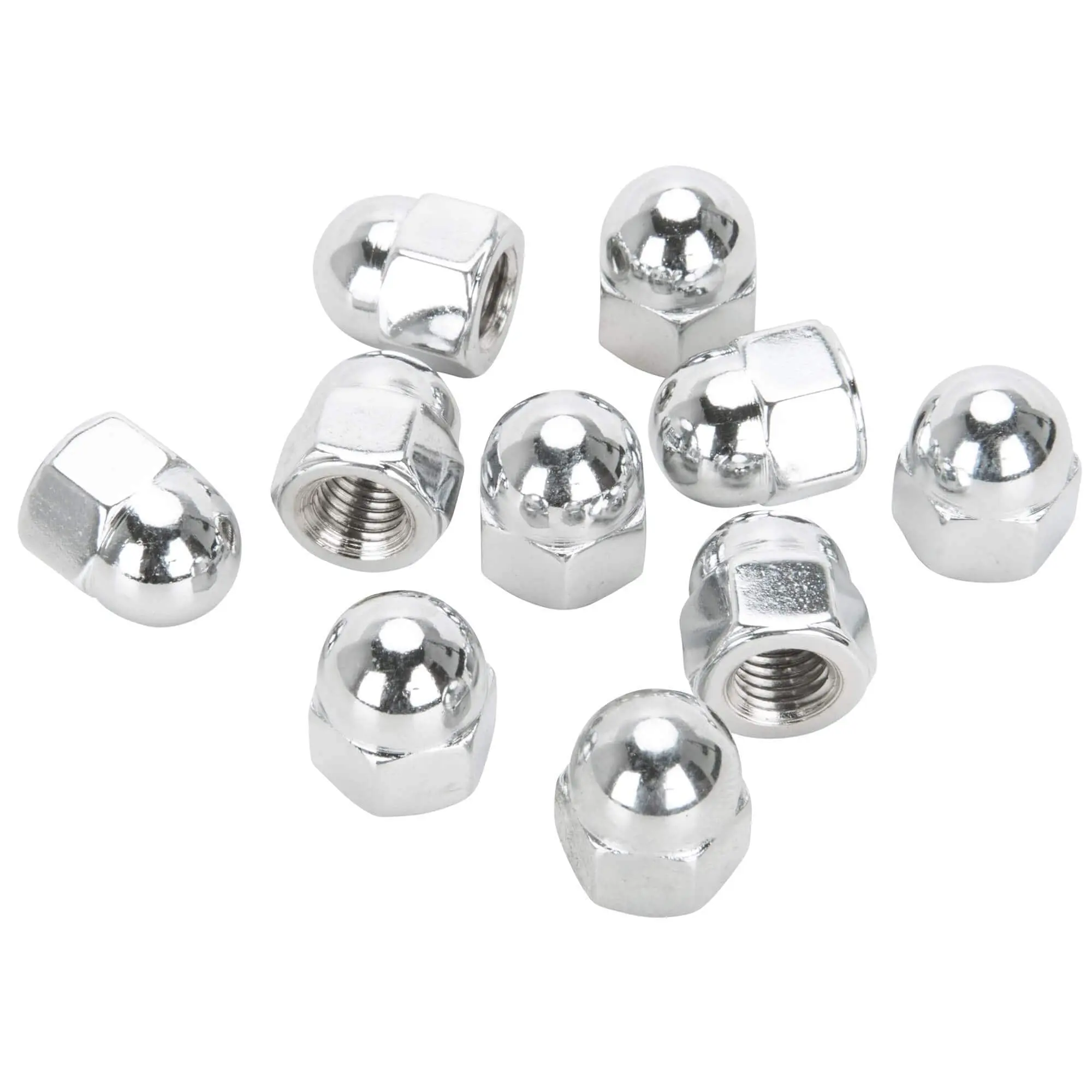 Colony #AN-104 5/16-24 Chrome Acorn Nut 10 Pack