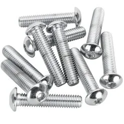 Colony #BHC-853 3/8-16 X 1-3/4 Length Chrome Button Head Allen Bolt 10 Pack