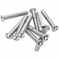 Colony #BHC-887 1/4-28 X 1-1/2 Length Chrome Button Head Allen Bolt 10 Pack