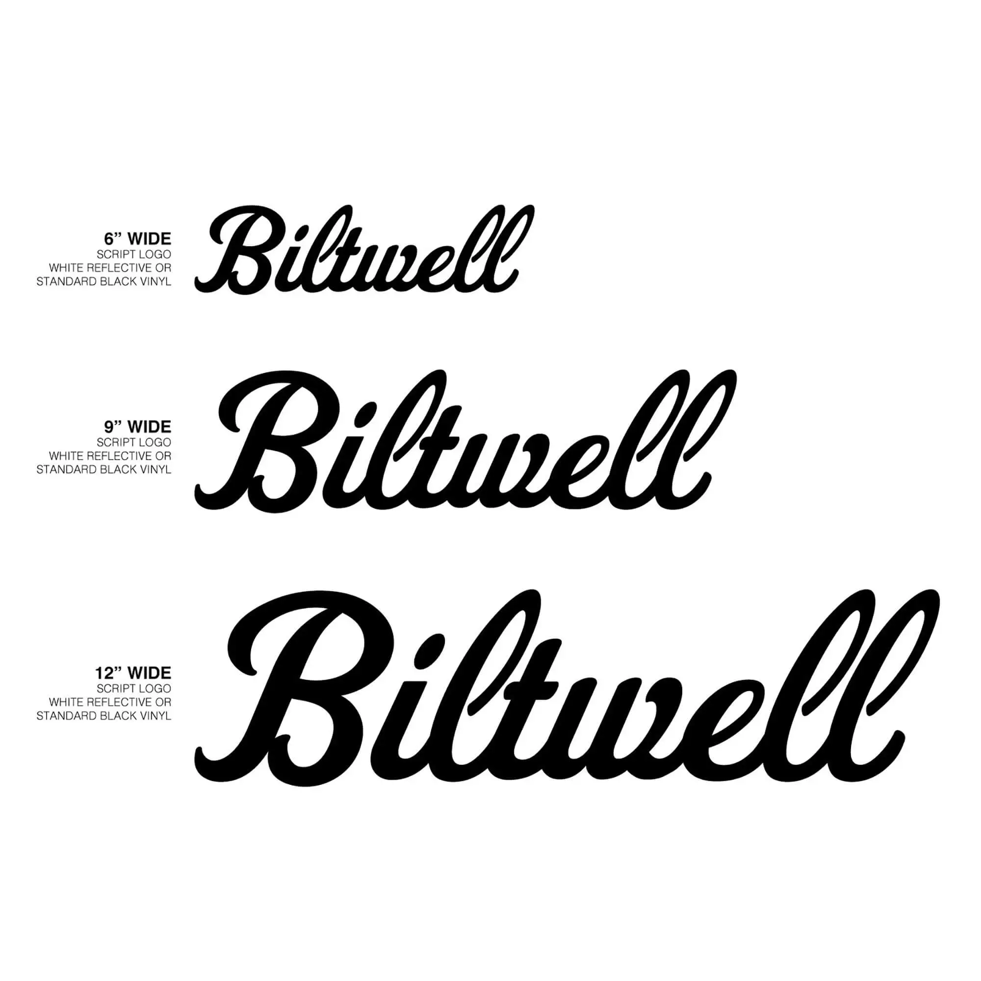 Biltwell Script Die Cut Sticker - White - 12 Inch - Image 2
