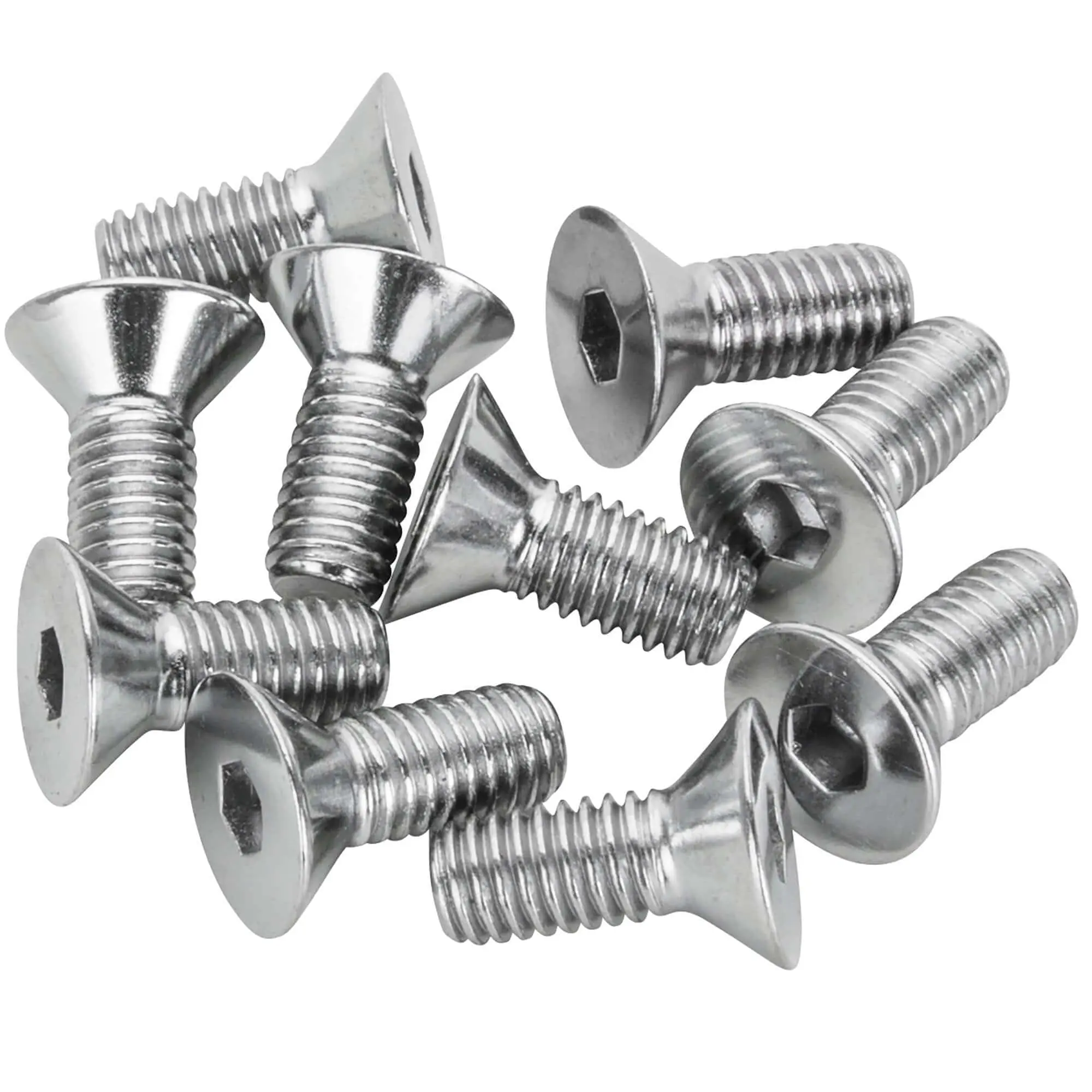 Colony #FHS-103 10-32 X 1/2 Length Chrome Flat Head Allen Bolt 10 Pack