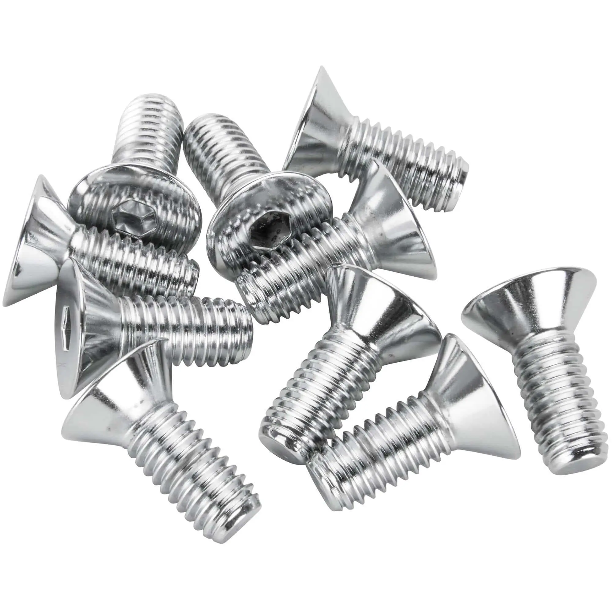 Colony #FHS-174 3/8-16 X 1 Length Chrome Flat Head Allen Bolt 10 Pack