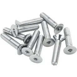 Colony #FHS-177 3/8-16 X 1-3/4 Length Chrome Flat Head Allen Bolt 10 Pack