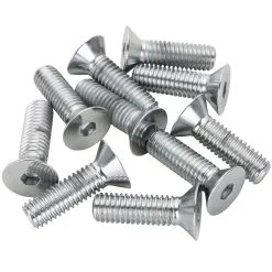 Colony #FHS-180 7/16-14 X 1-1/2 Length Chrome Flat Head Allen Bolt 10 Pack