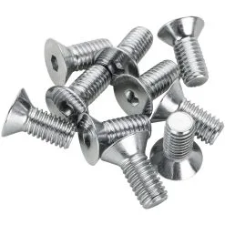 Colony #FHS-185 7/16-14 X 1 Length Chrome Flat Head Allen Bolt 10 Pack