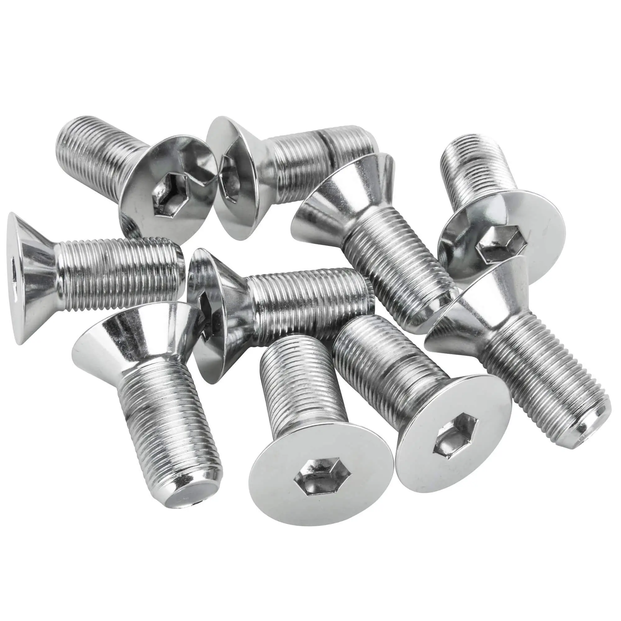 Colony #FHS-193 5/8-18 X 1-1/2 Length Chrome Flat Head Allen Bolt 10 Pack