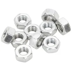 Colony #HN-400 1/4-28 Chrome Hex Nut 10 Pack