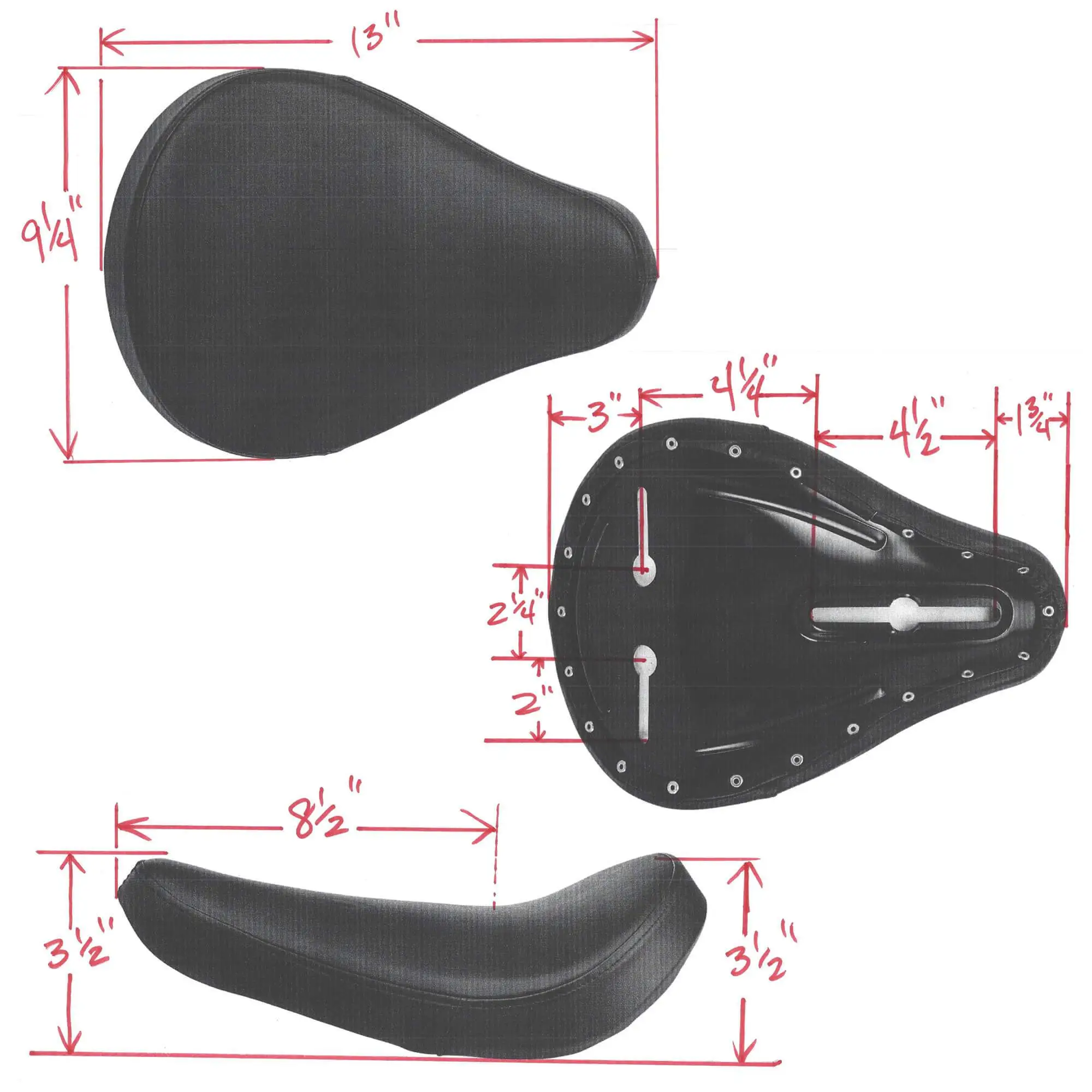 Biltwell Midline Solo Seat - Black Smooth - Image 3