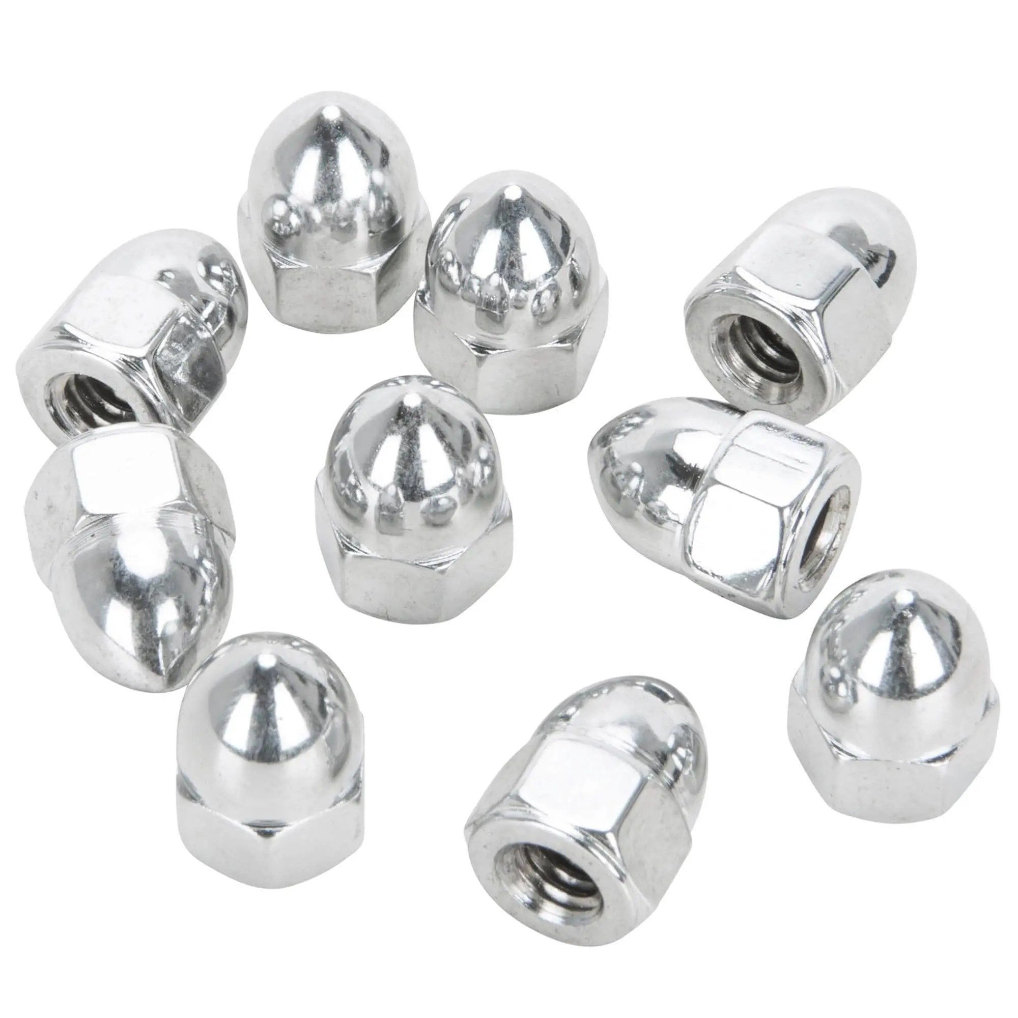 Colony #PAN-159 1/4-20 Chrome OEM Acorn Nut 10 Pack