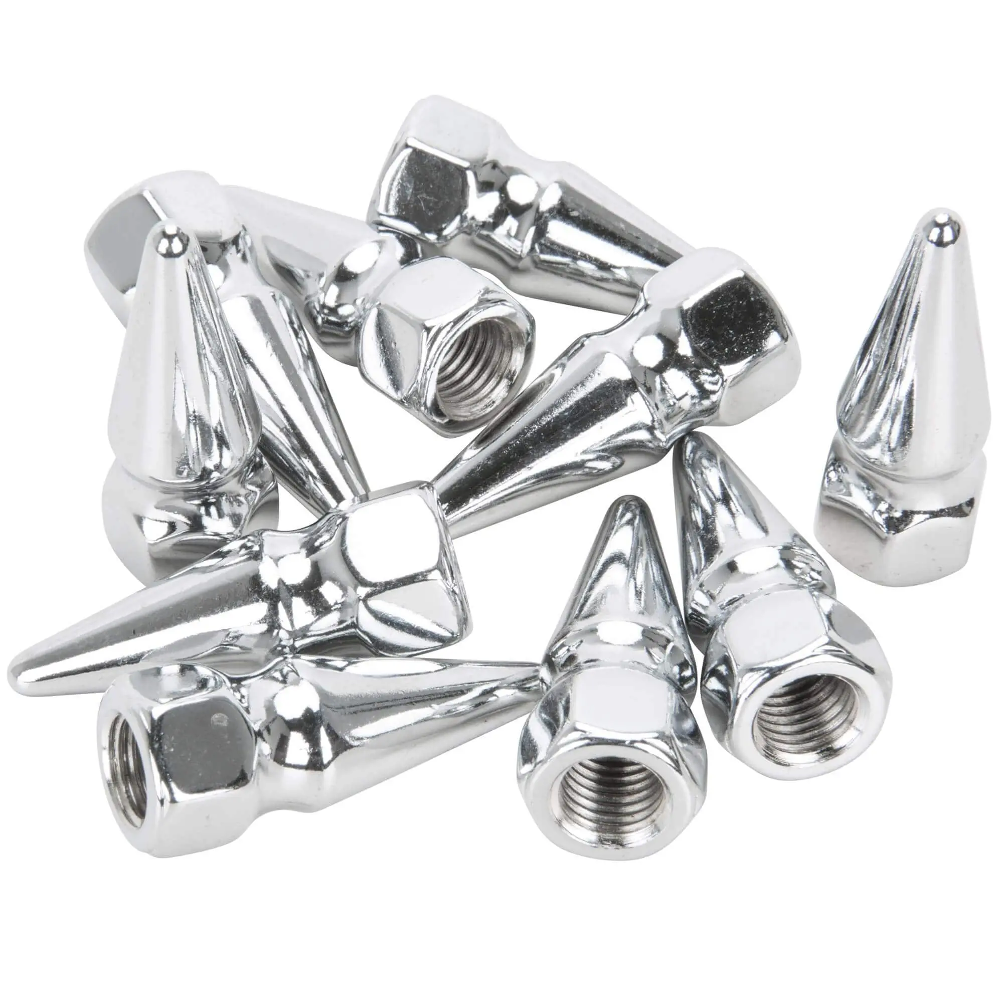 Colony #PN-321 10 MM (1.25) Chrome Pike Nut 10 Pack