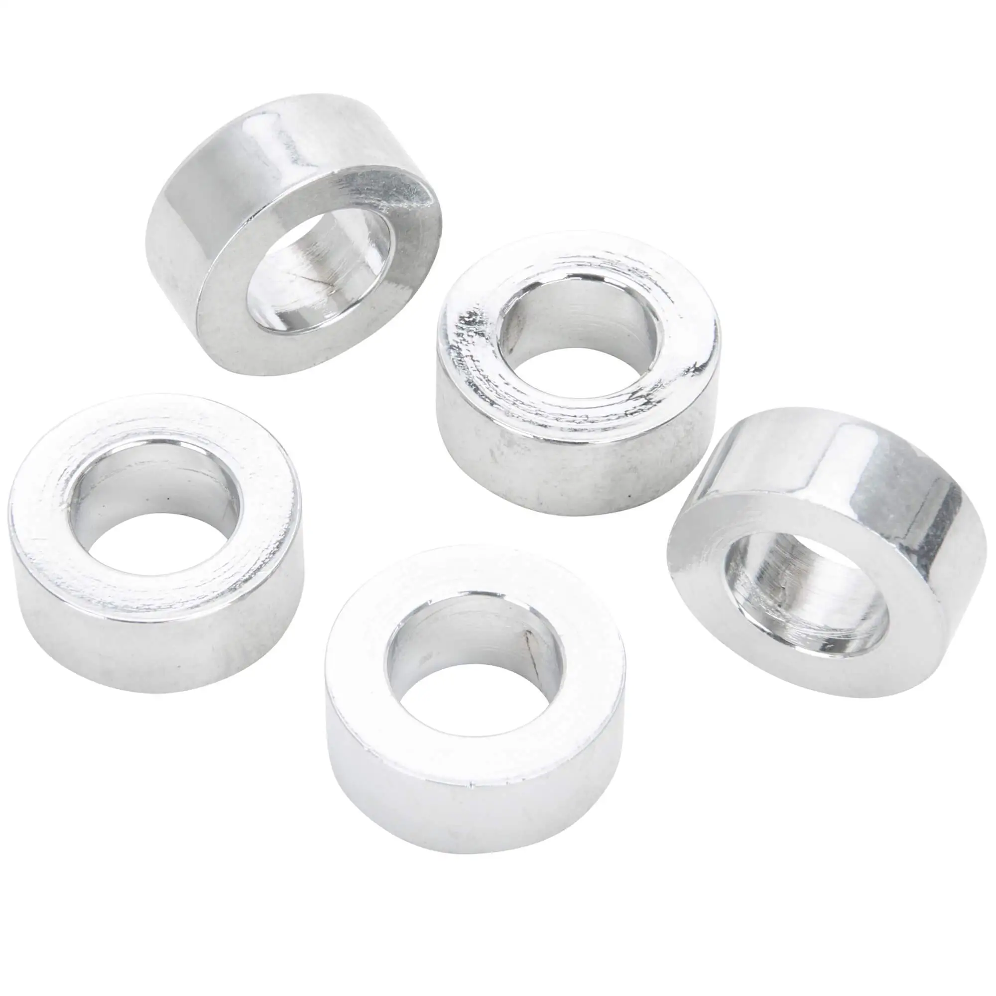 Colony #SPC-029 1/2 ID X 3/8 Length Chrome Steel Universal Spacer 5 Pack