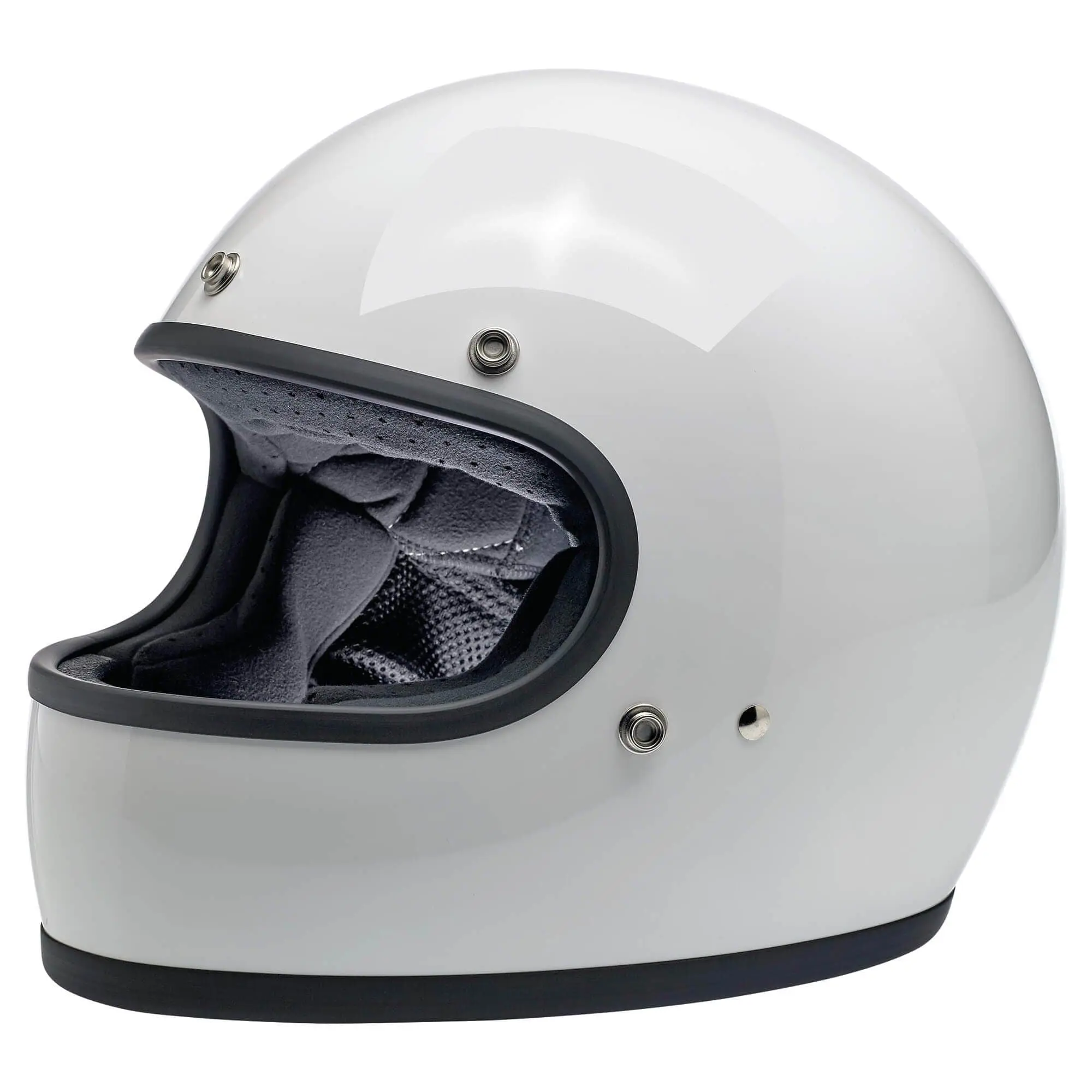 Biltwell Gringo DOT/ECE Approved Full Face Helmet - Gloss White