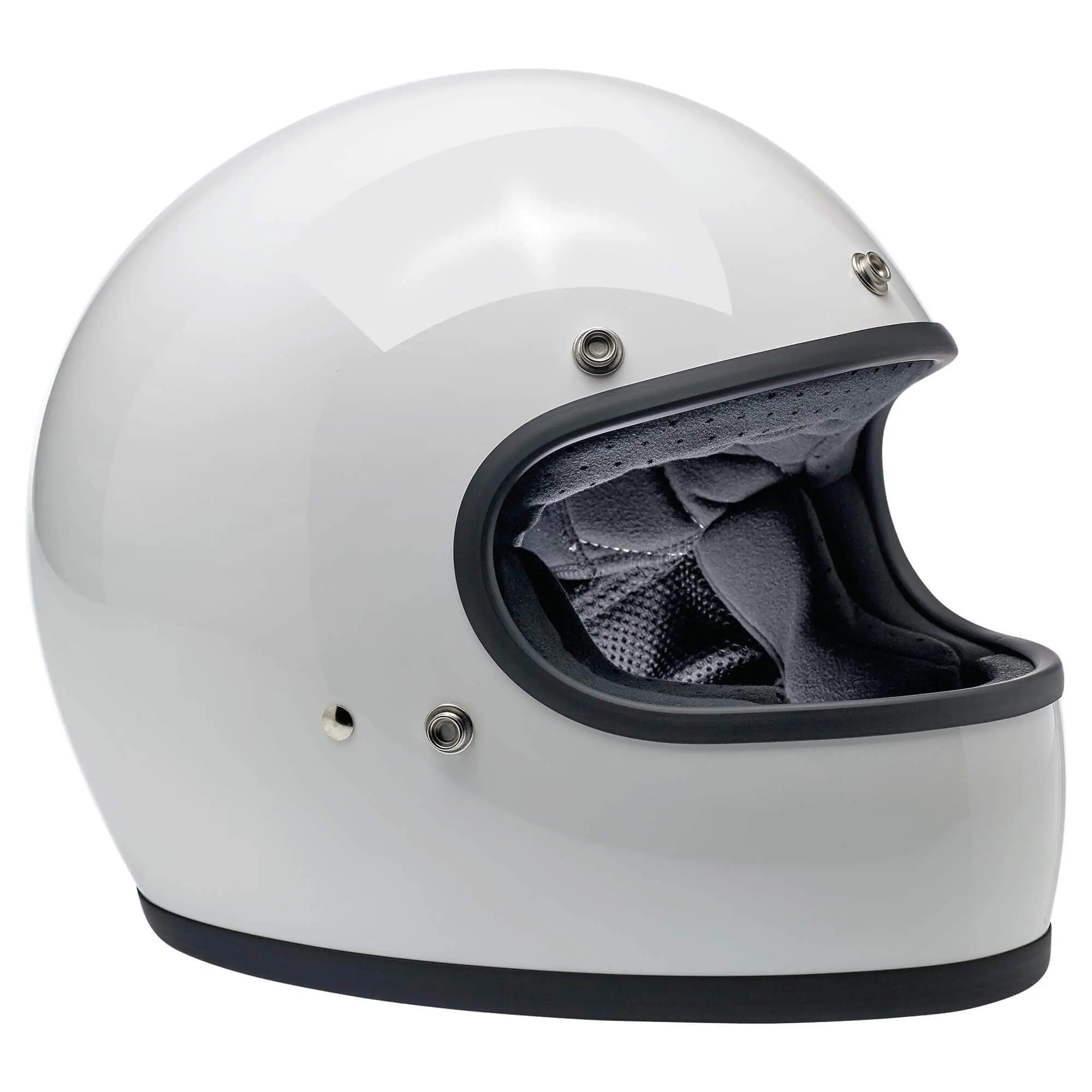 Biltwell Gringo DOT/ECE Approved Full Face Helmet - Gloss White - Image 2