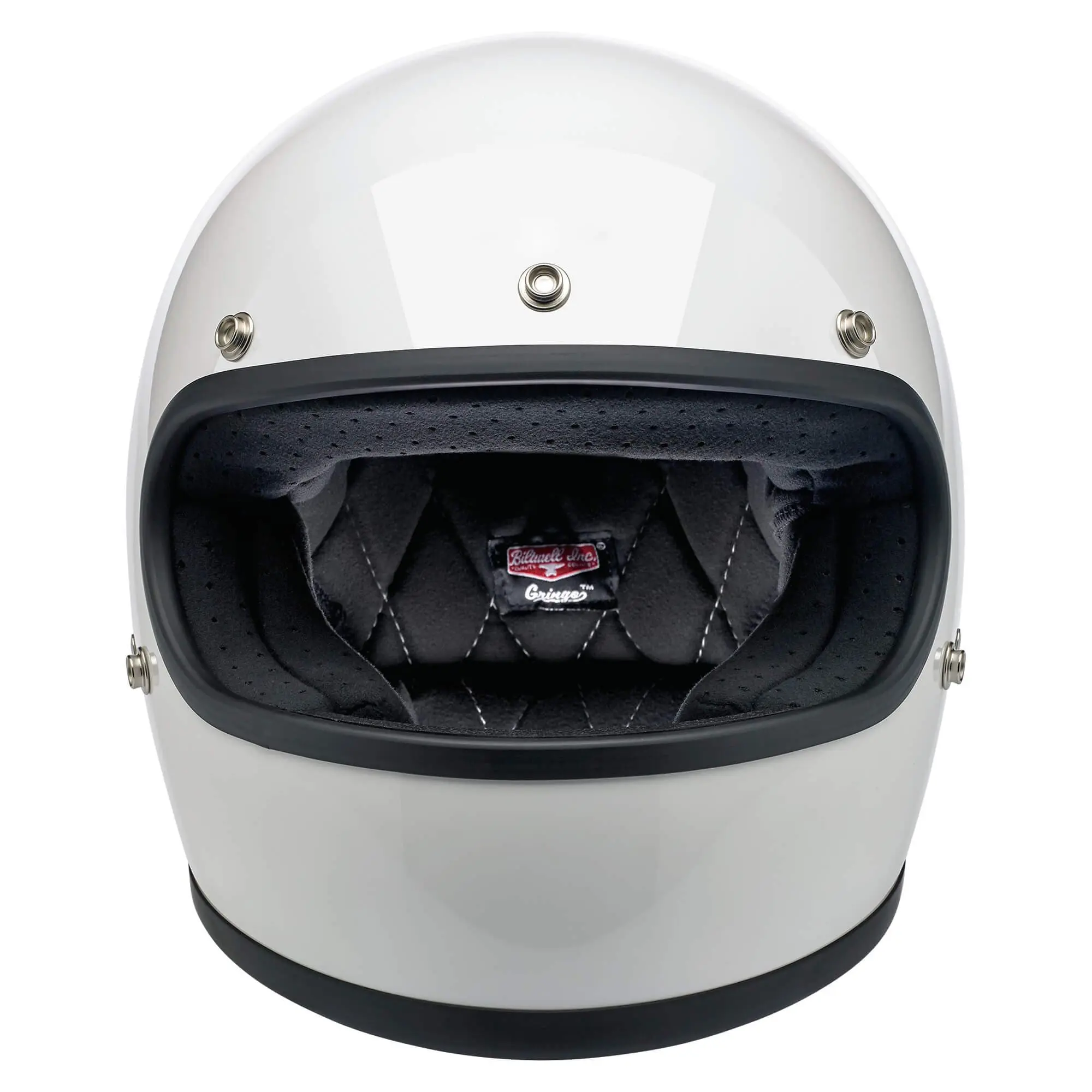 Biltwell Gringo DOT/ECE Approved Full Face Helmet - Gloss White - Image 6