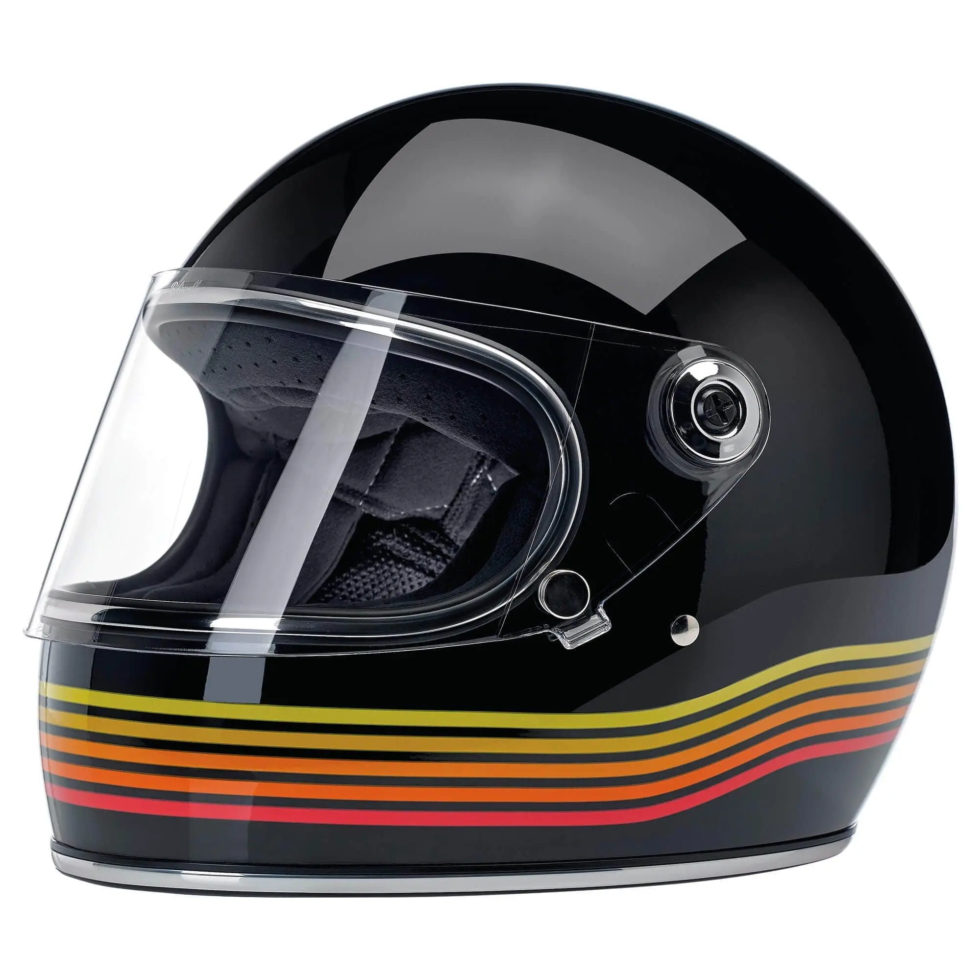 Biltwell Gringo S DOT/ECE Approved Full Face Helmet - Gloss Black Spectrum - Image 2