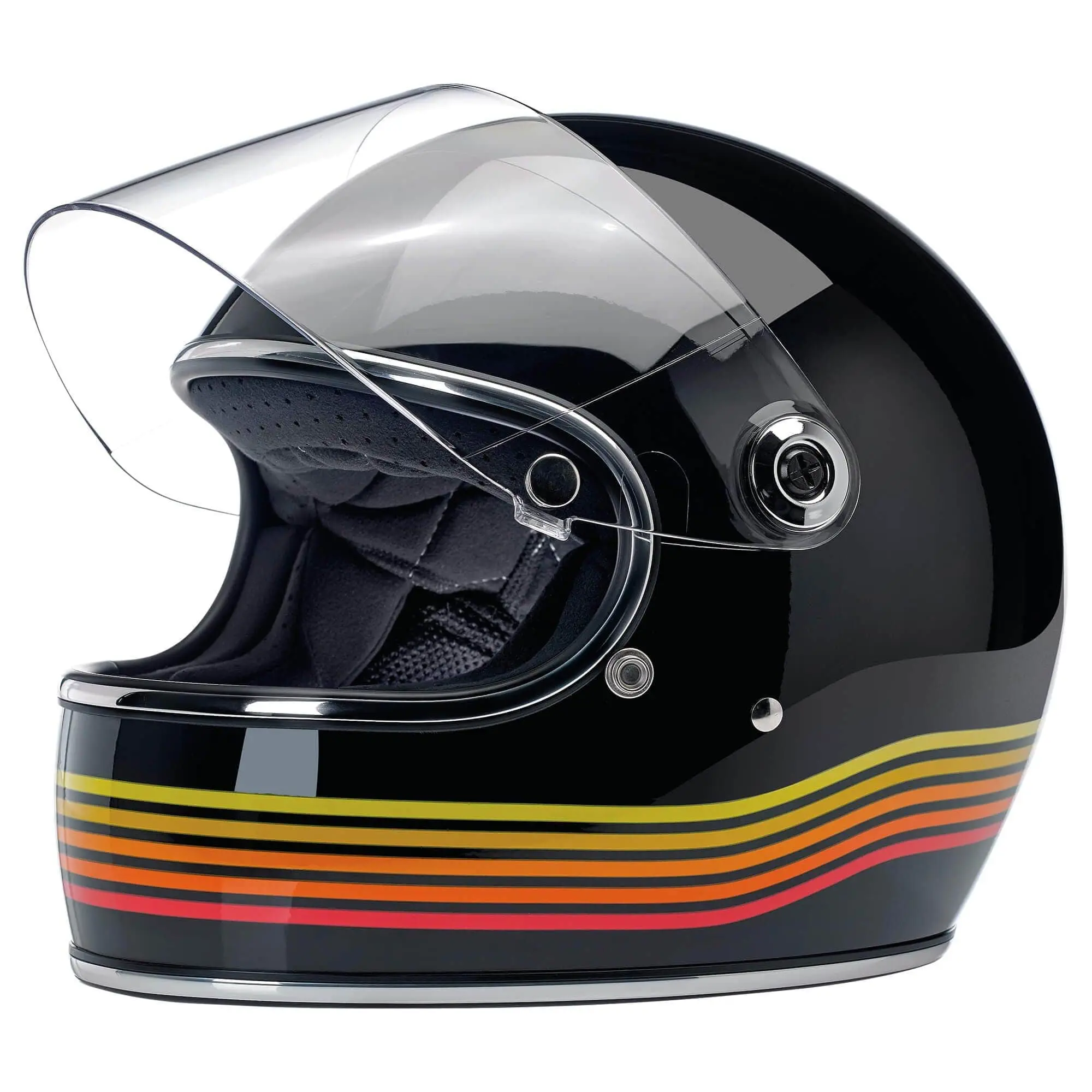 Biltwell Gringo S DOT/ECE Approved Full Face Helmet - Gloss Black Spectrum