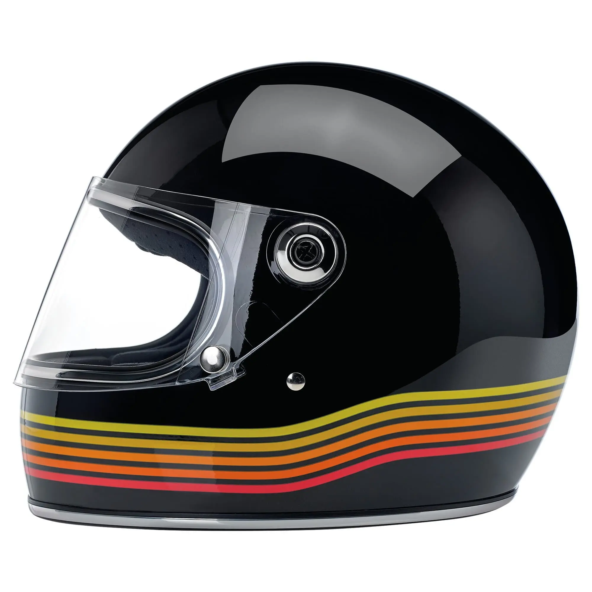 Biltwell Gringo S DOT/ECE Approved Full Face Helmet - Gloss Black Spectrum - Image 5