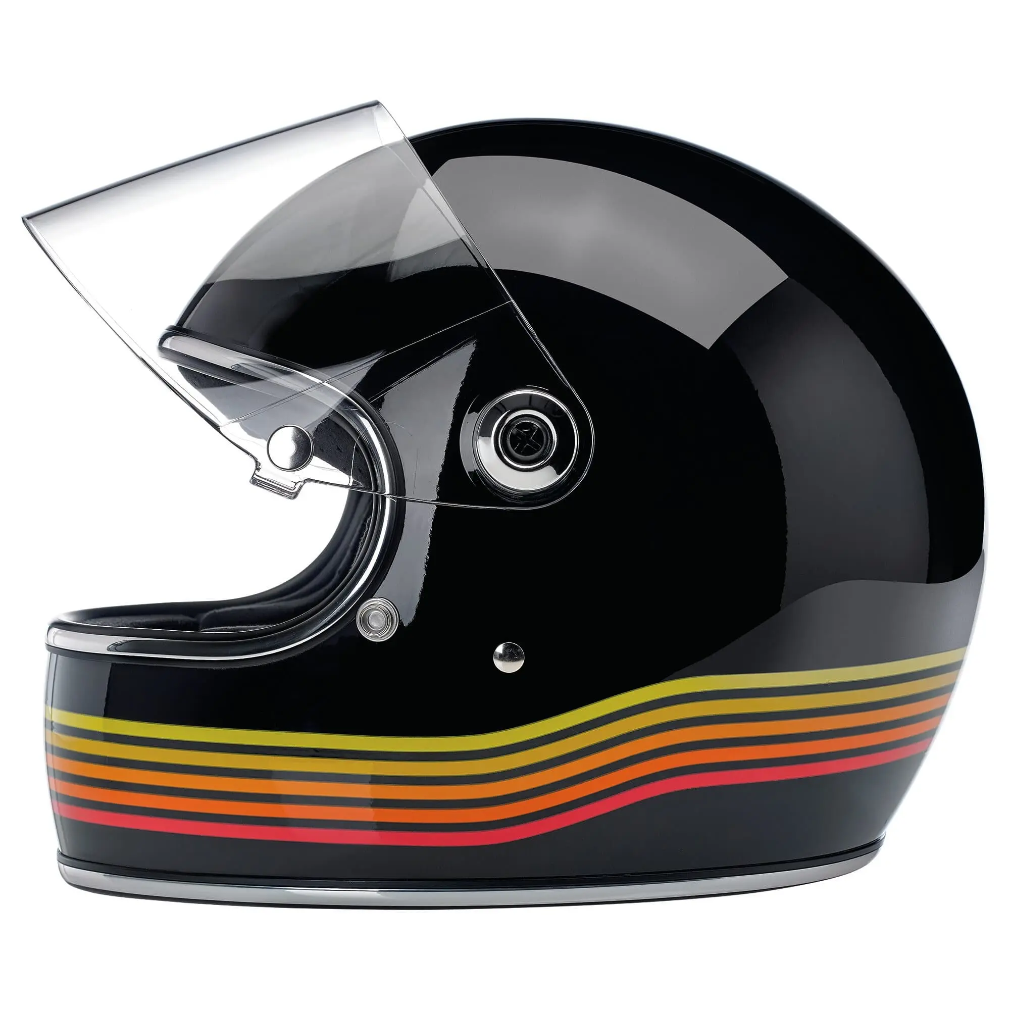 Biltwell Gringo S DOT/ECE Approved Full Face Helmet - Gloss Black Spectrum - Image 4