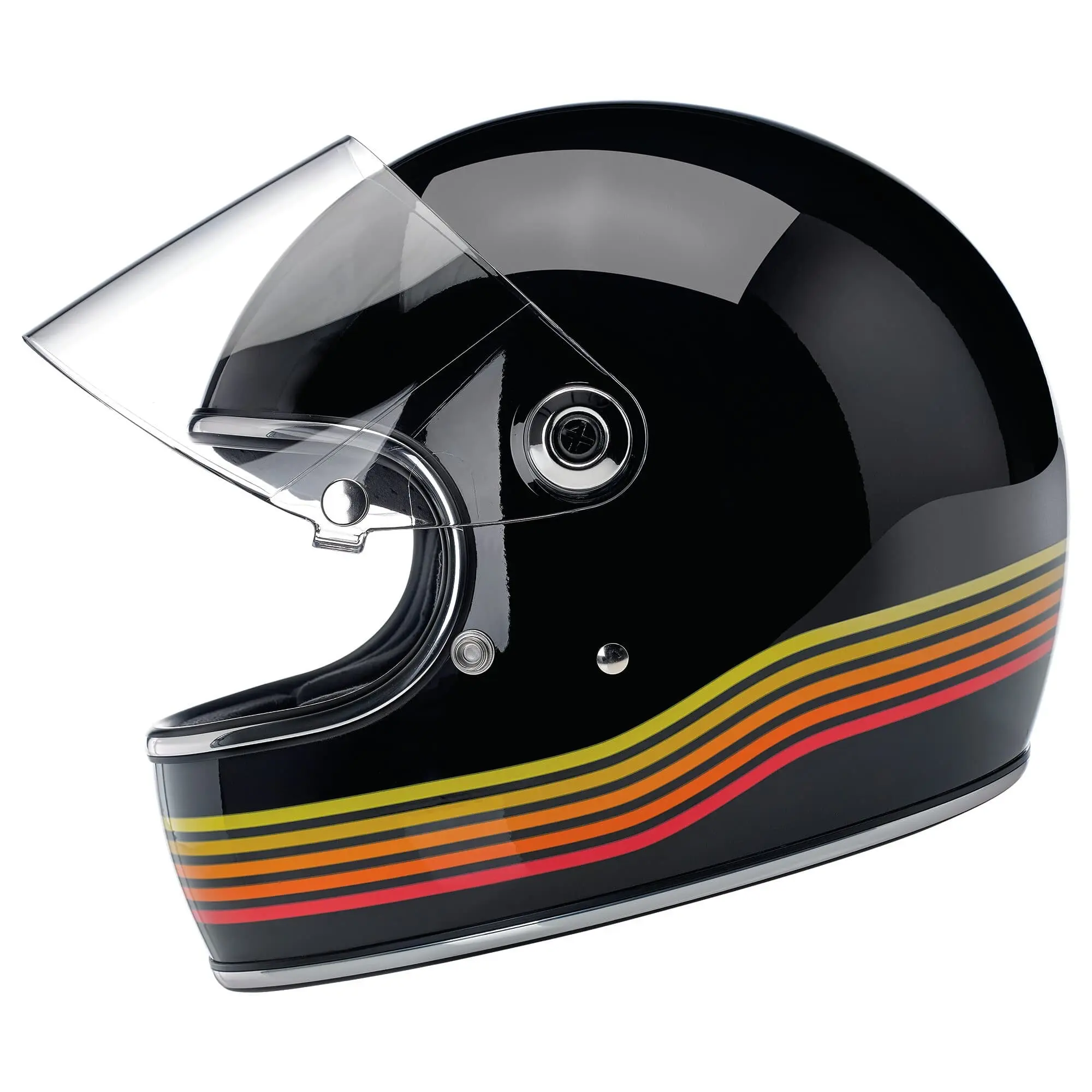 Biltwell Gringo S DOT/ECE Approved Full Face Helmet - Gloss Black Spectrum - Image 8