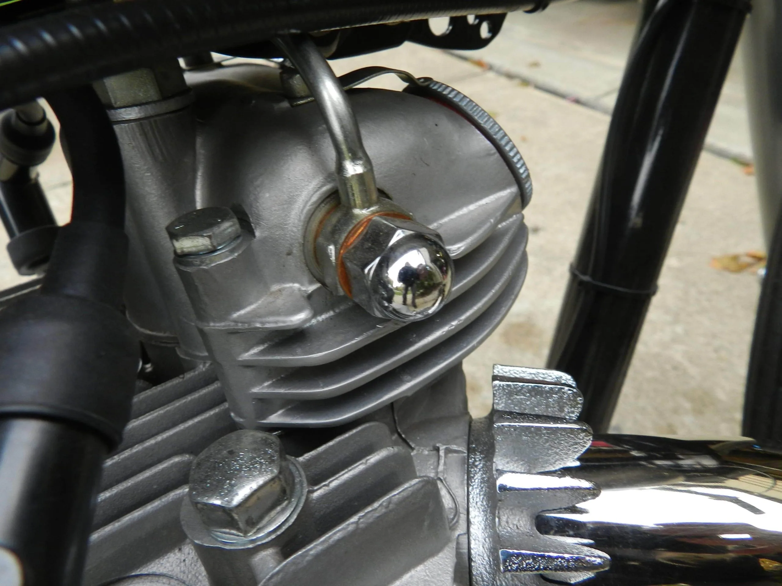 Lowbrow Customs Triumph Oil Feed Chrome Rocker Box Acorn Nuts And Copper Washers #70-1435 70-1335 - Image 3