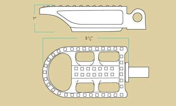 Biltwell Mushman Foot Pegs- H-D - Cast Black Stainless - Image 4