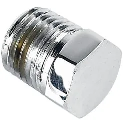 Cycle Standard Hex Pipe Plug 1/4 Inch NPT - Chrome