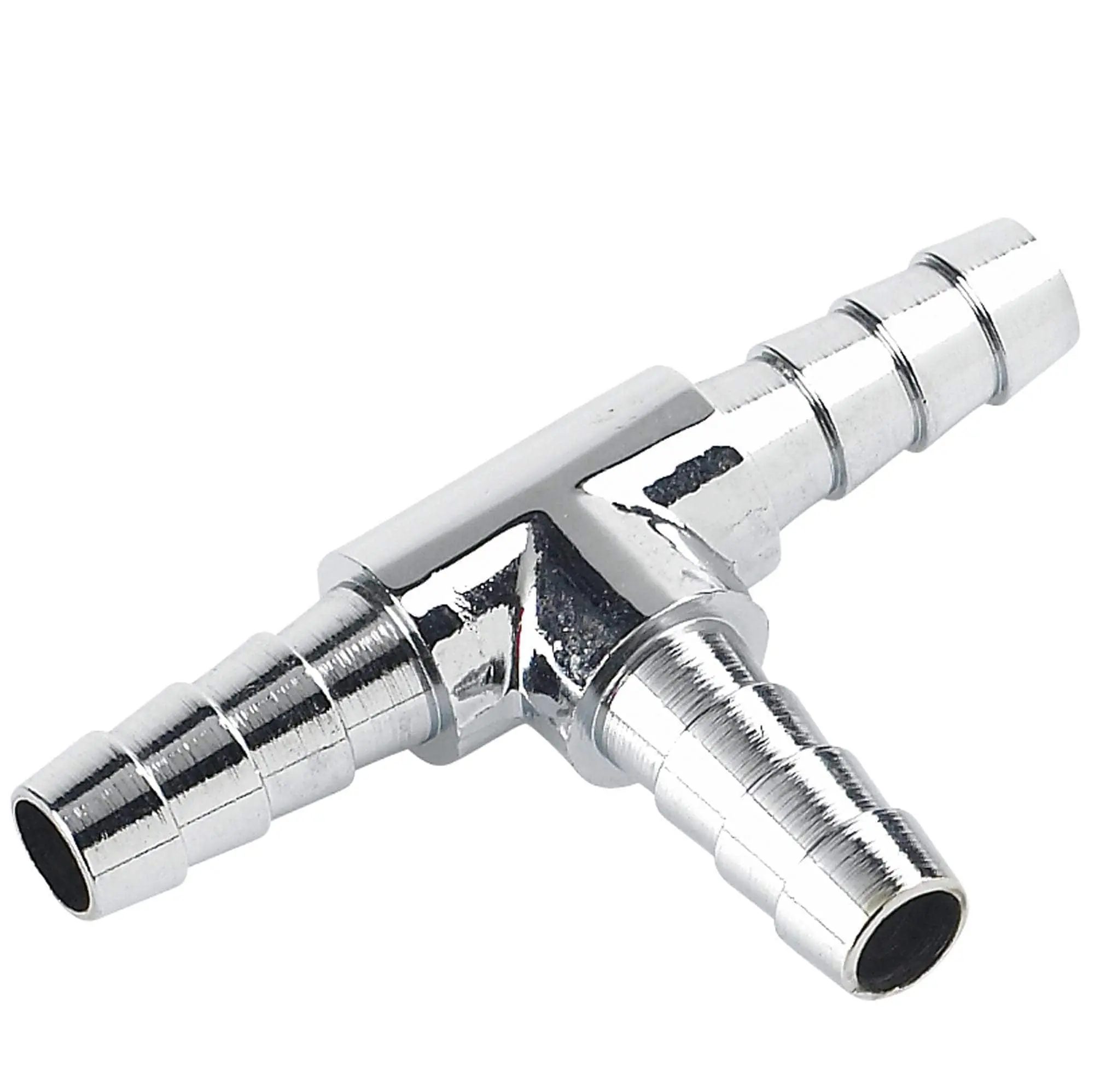 Cycle Standard 5/16 Inch Hose Barb Tee - Chrome