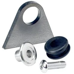 Lowbrow Customs Rubber Mount Triangular Tabs - 1/4 Inch Thick - Aluminum Washer