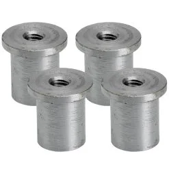 Lowbrow Customs Tophat Blind Threaded Steel Bungs 5/16-18 Thread - 4 Pack