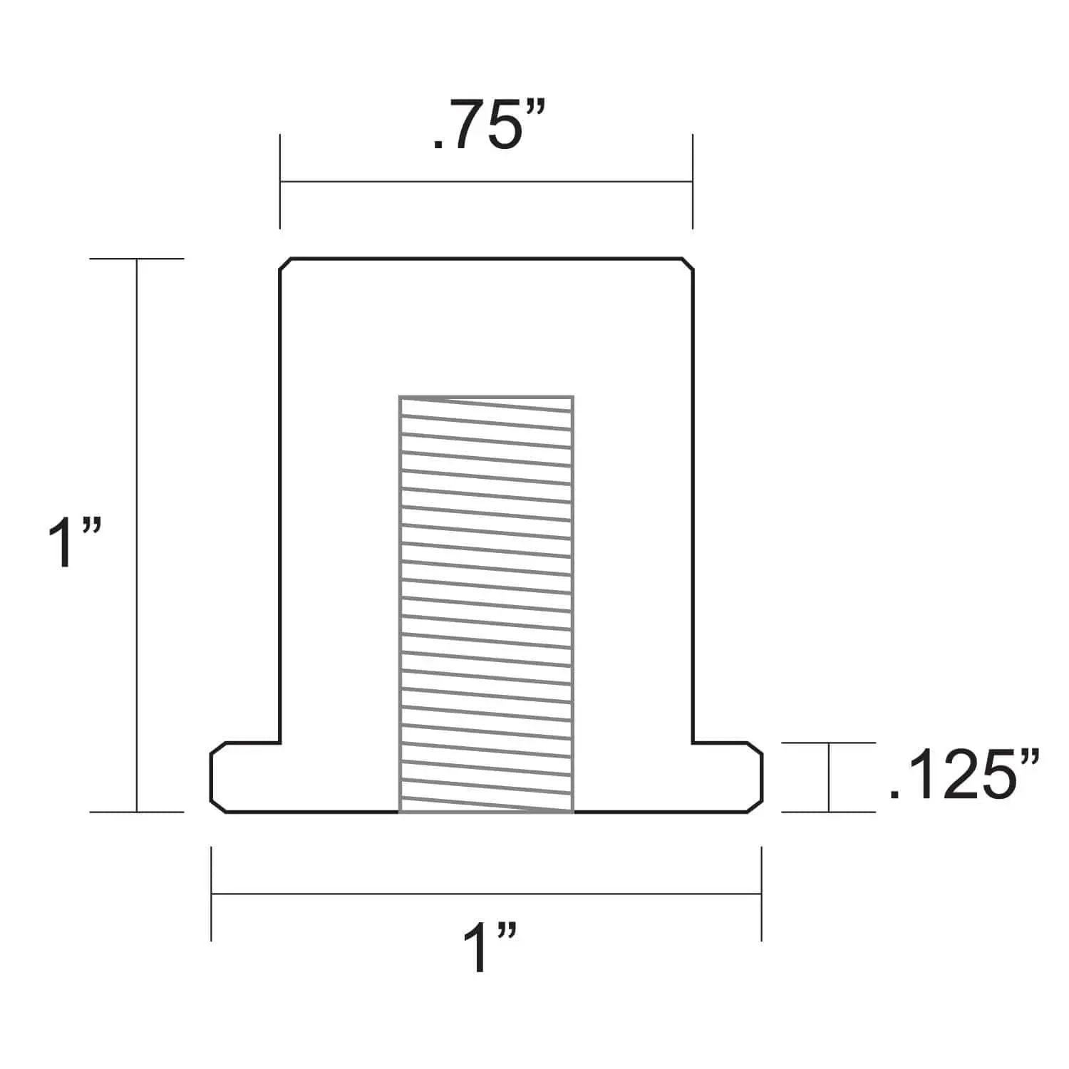 Lowbrow Customs Tophat Blind Threaded Steel Bungs 5/16-18 Thread - 4 Pack - Image 4
