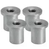 Lowbrow Customs Tophat Blind Threaded Steel Bungs 3/8-16 Thread - 4 Pack