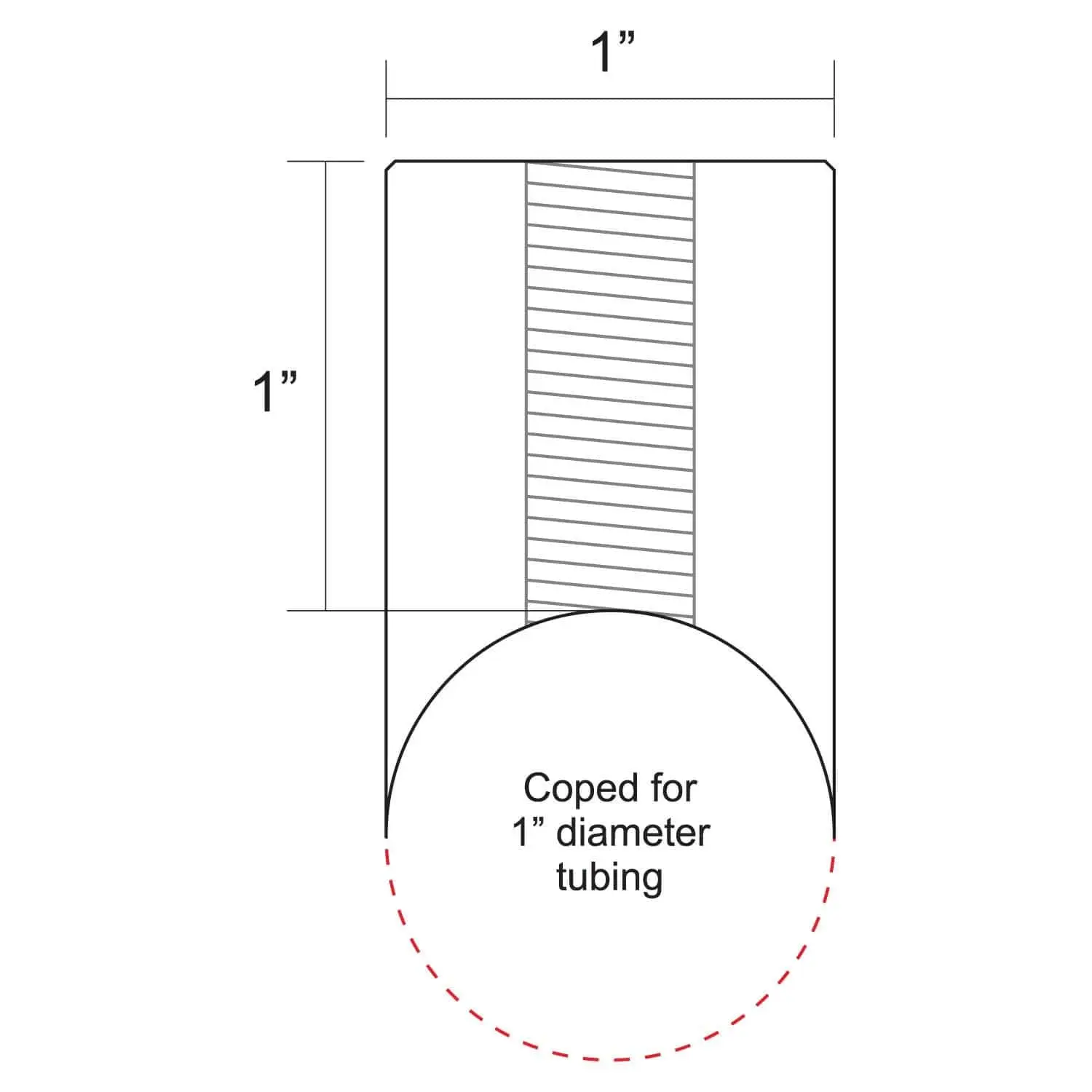 Lowbrow Customs Coped Steel Bungs 1 Inch Dia. 1 Inch Long - 3/8-16 Thread - 2 Pack - Image 3