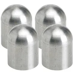 Lowbrow Customs Full Radius Threaded Stainless Steel Bungs 3/8-16 Thread - 4 Pack