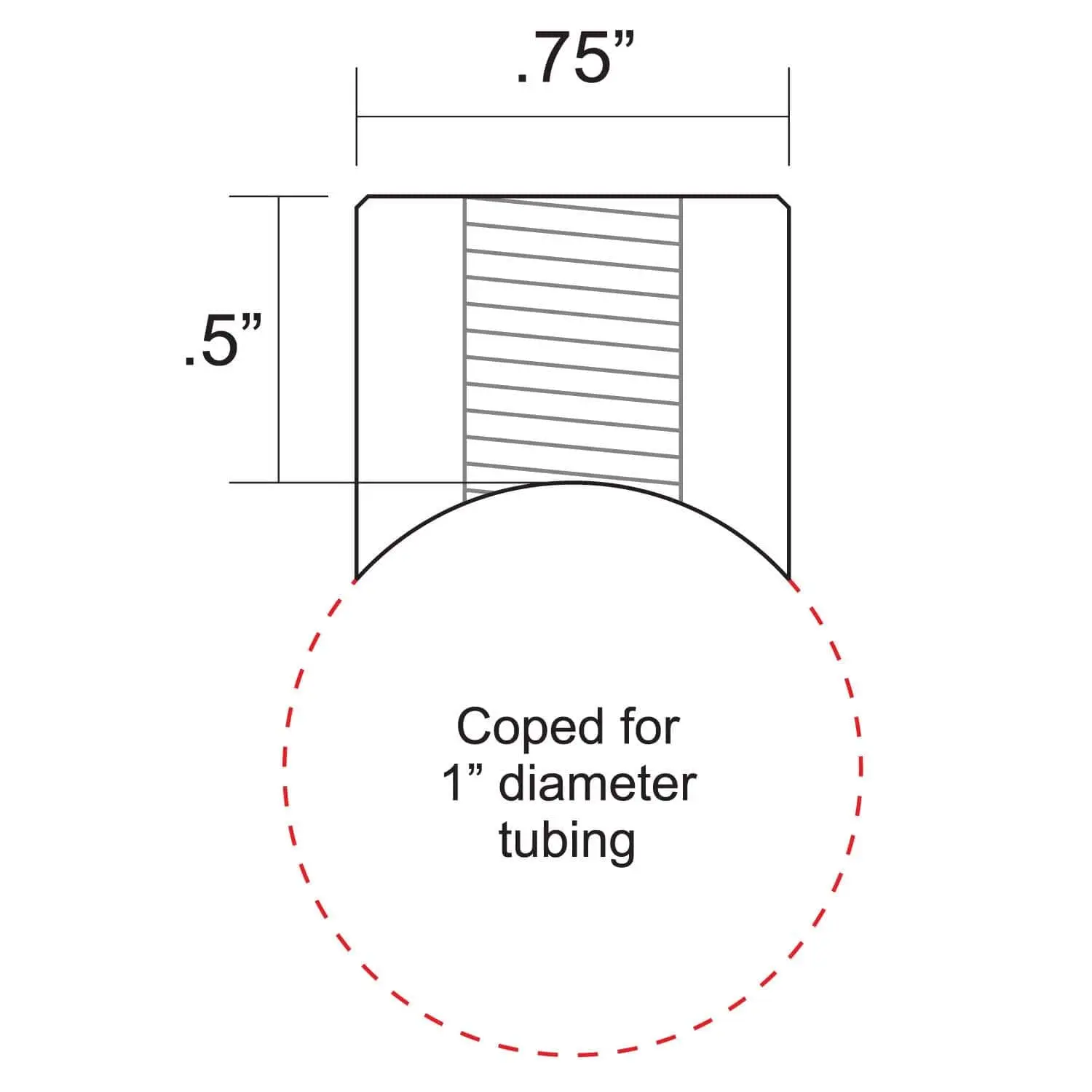 Lowbrow Customs Coped Steel Bungs 1/2 Inch Long - 3/8-16 Thread - 4 Pack - Image 3