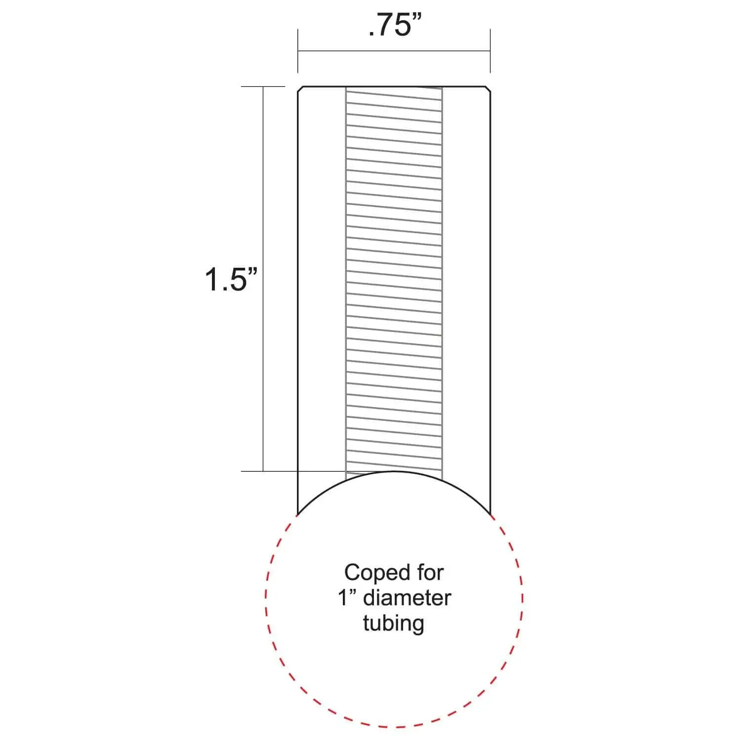 Lowbrow Customs Coped Steel Bungs 1-1/2 Inch Long - 3/8-16 Thread - 2 Pack - Image 5