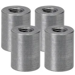 Lowbrow Customs Threaded Steel Bungs 1 Inch Long - 3/8-16 Thread - 4 Pack