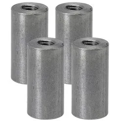 Lowbrow Customs Threaded Steel Bungs 1-1/2 Inch Long - 3/8-16 Thread - 4 Pack