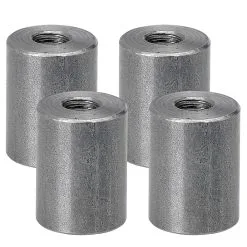 Lowbrow Customs Threaded Steel Bungs 1 Inch Long - 5/16-18 Thread - 4 Pack