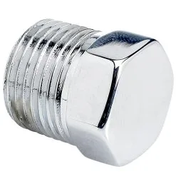 Cycle Standard Hex Pipe Plug 3/8 Inch NPT - Chrome