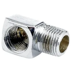 Cycle Standard 1/8 Inch NPT X 1/8 Inch NPT 90 Degree Street Elbow - Chrome